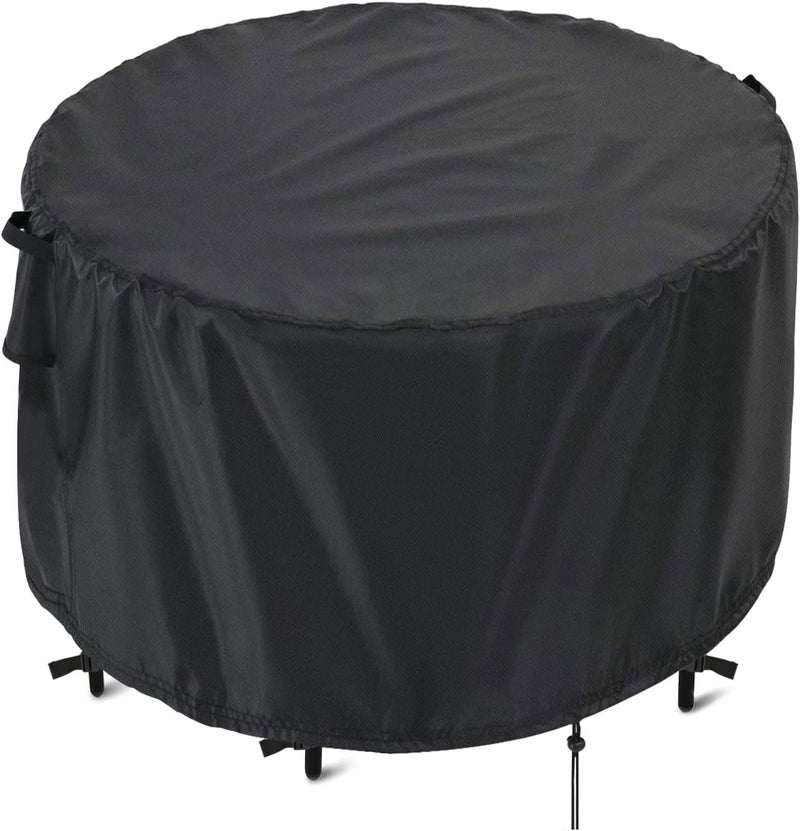 Kingling Patio Furniture Covers Waterproof, Round Patio Table Cover 54 inch Heavy Duty Outdoor Table Cover for Dining & Coffee Table Chair Set, Small Firepit Table All Weather Resistant--54''D x29''H - Image 1
